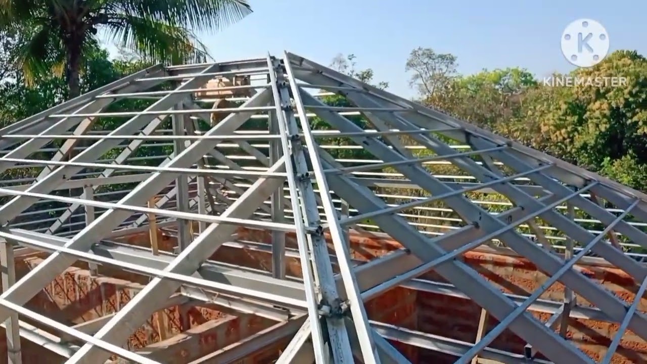 kokan#kokan 🏡 house roof  structure#my fabrication work #love #nature#reels #trending #song