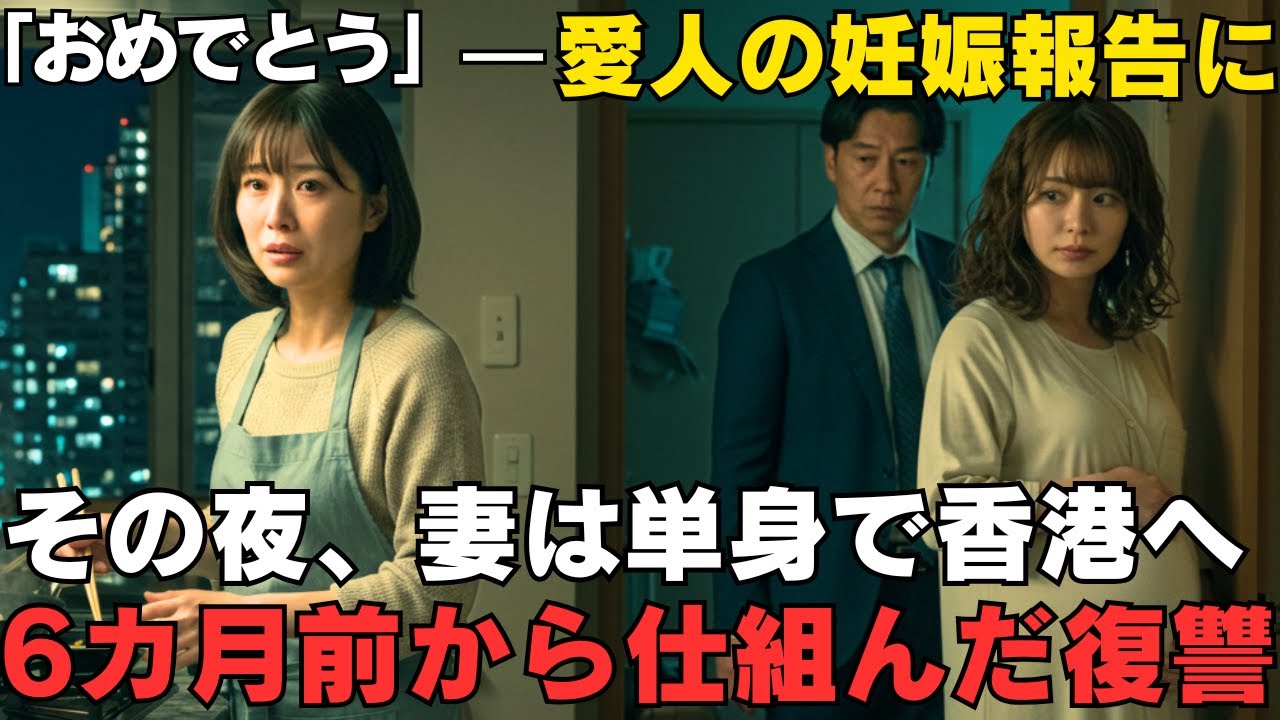 「恭喜します」〜夫の愛人が妊娠報告した日、妻は祝福して香港へ旅立った…その理由