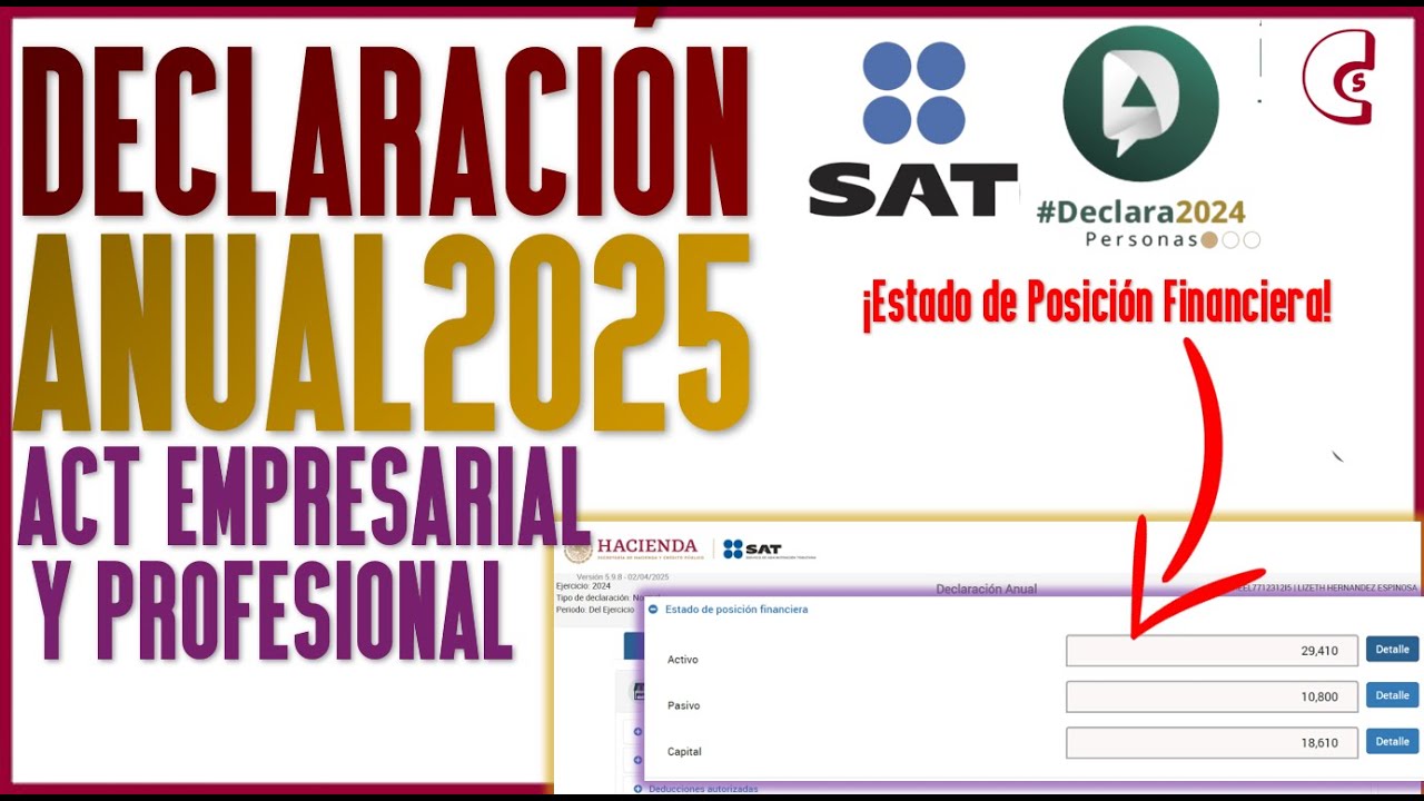 Declaración Anual Act. Empresarial y Profesional - Estados Financieros
