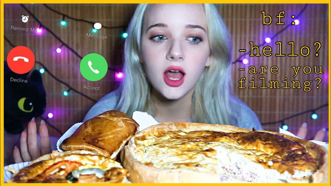 🇨🇵 French quiche lorraine & pâté lorrain mukbang 🥧 feat. boyfriend 📞