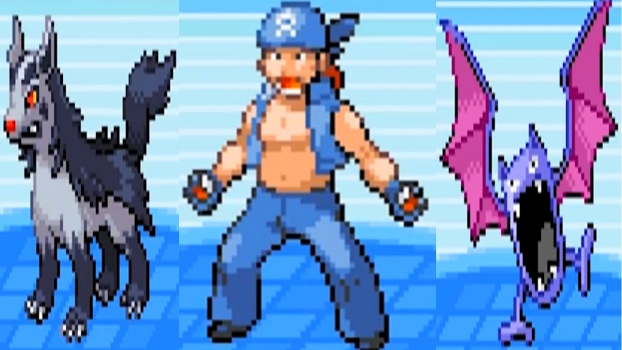 Pok&eacute;mon Emerald: TEAM AQUA ADMIN MATT Boss Fight! (MIGHTYENA, Team Aqua Hideout)