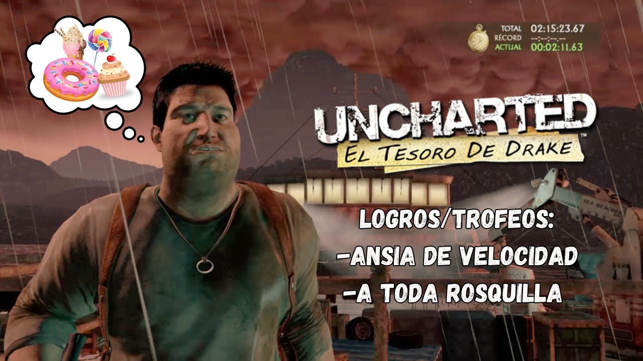 Me paso Uncharted 1 EN MENOS de 2 horas y media con Drake rosquilla! - Guía Trofeos Carrera Continua