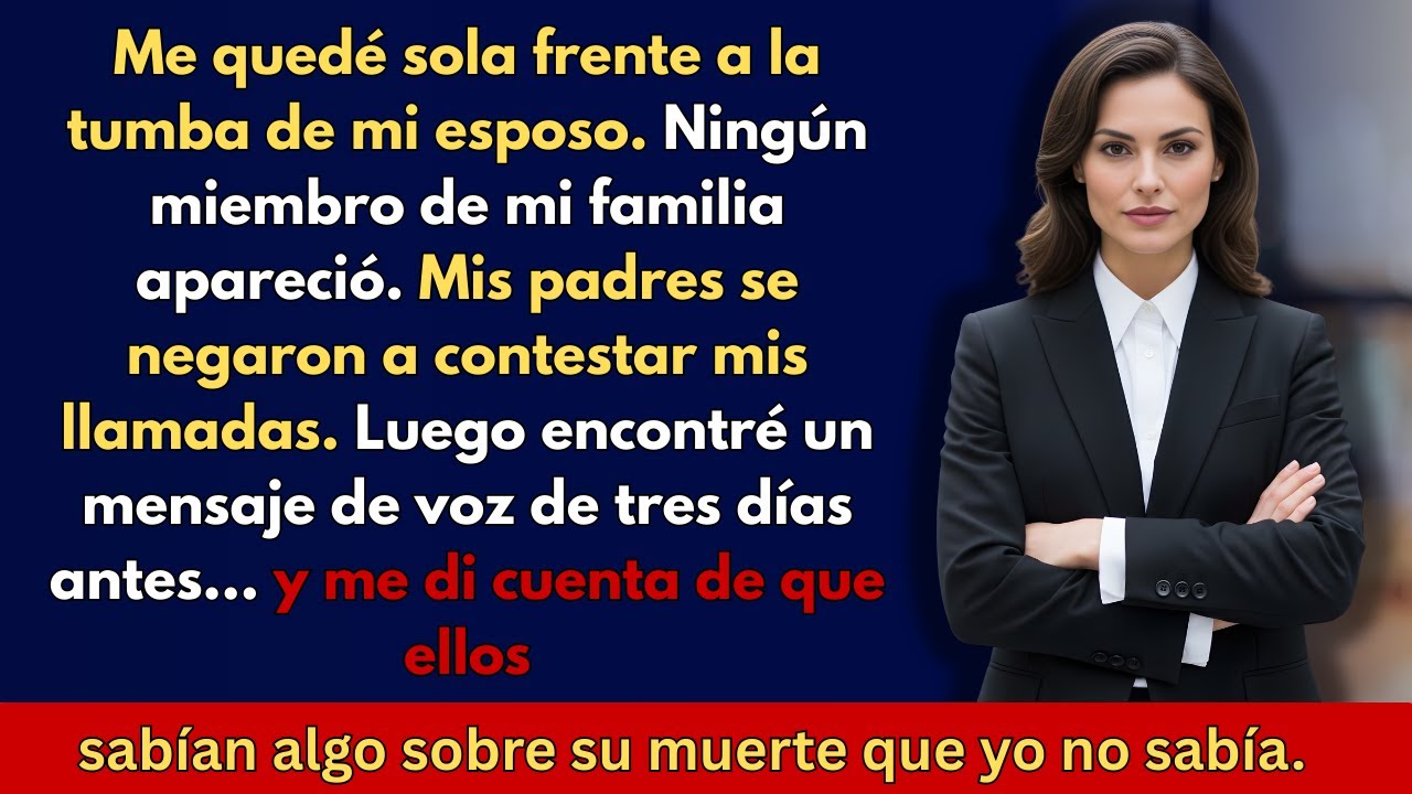 Nadie de mi familia vino al funeral de mi esposo — ni siquiera mis padres.