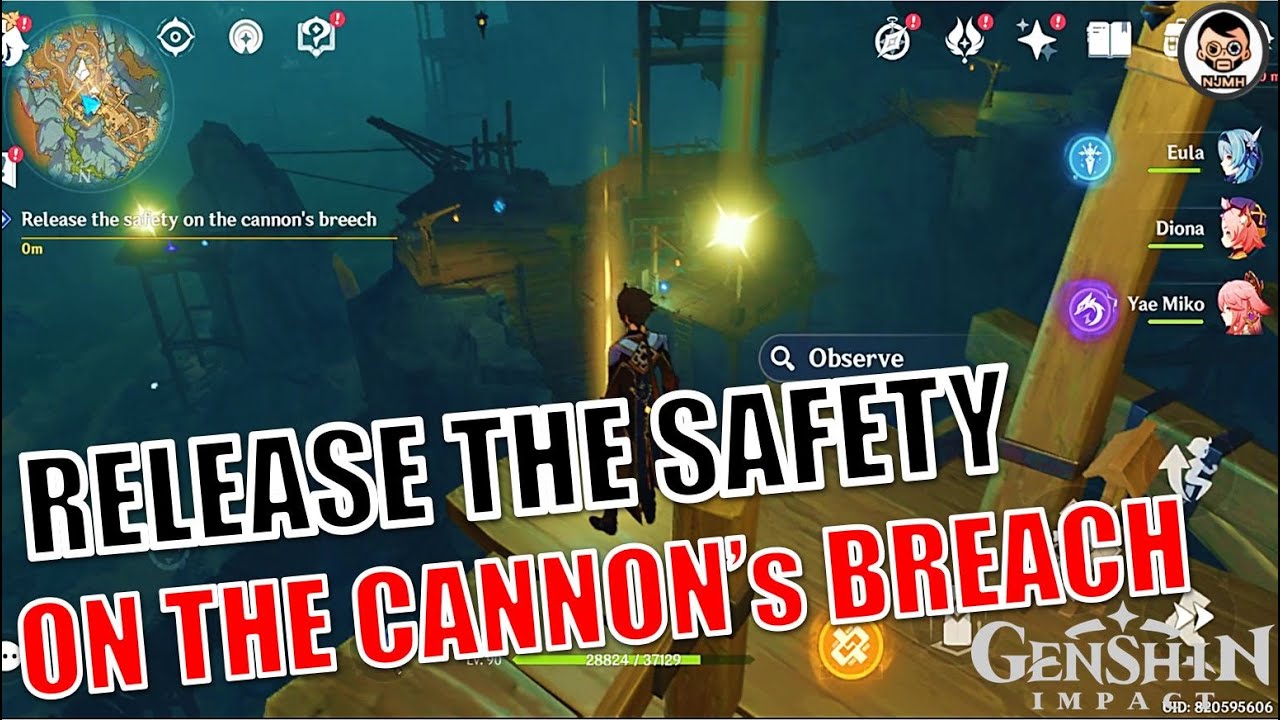 Release the safety on the Cannon's Breach | The Heavenly Stone's Debris | Genshin Impact