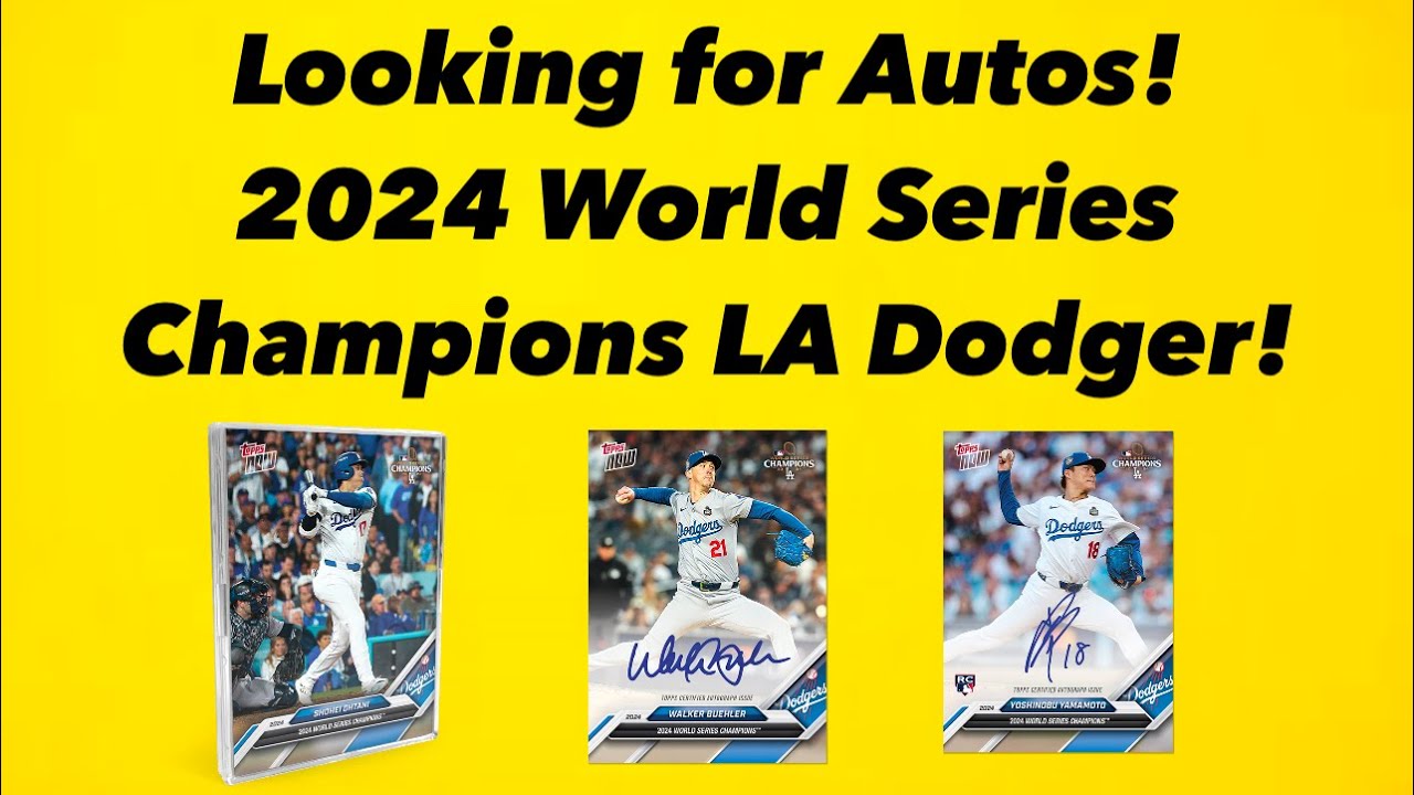Topps Now 2024 World Series Champions Los Angeles LA Dodgers 15-card Team Set!!