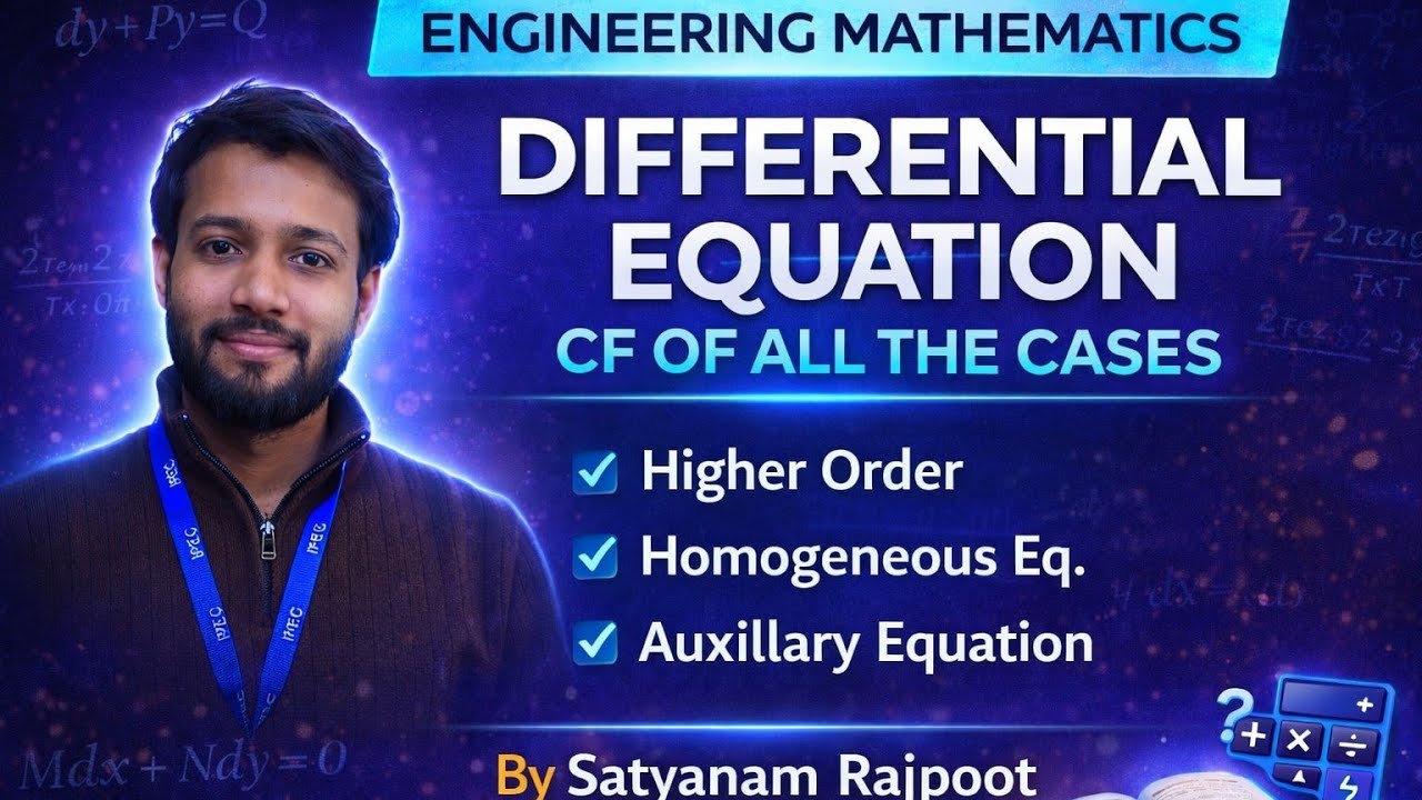 CF of Linear Second order D.E |Differential Equations | | Lec No.3 | | Engineering Mathematics |