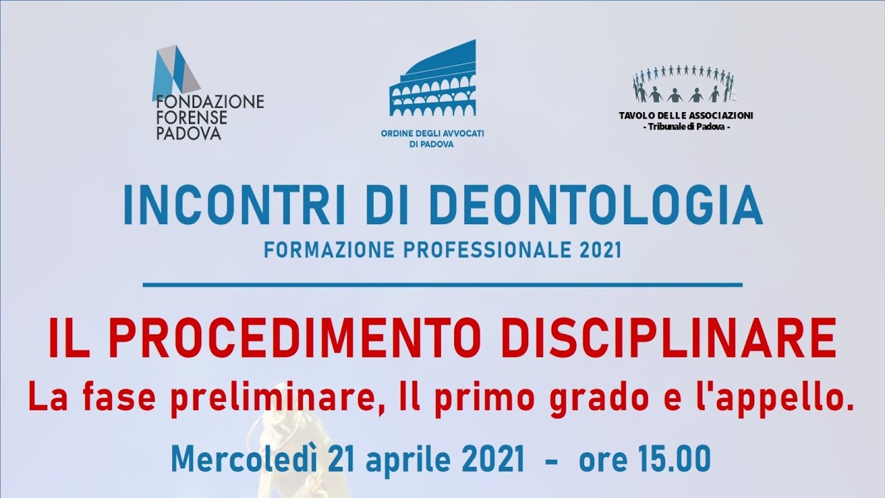 Il procedimento disciplinare. La fase preliminare, il primo grado e l’appello.