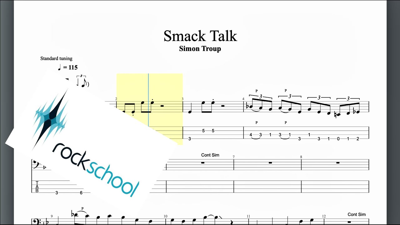Smack Talk Rockschool Grade 5 Bass