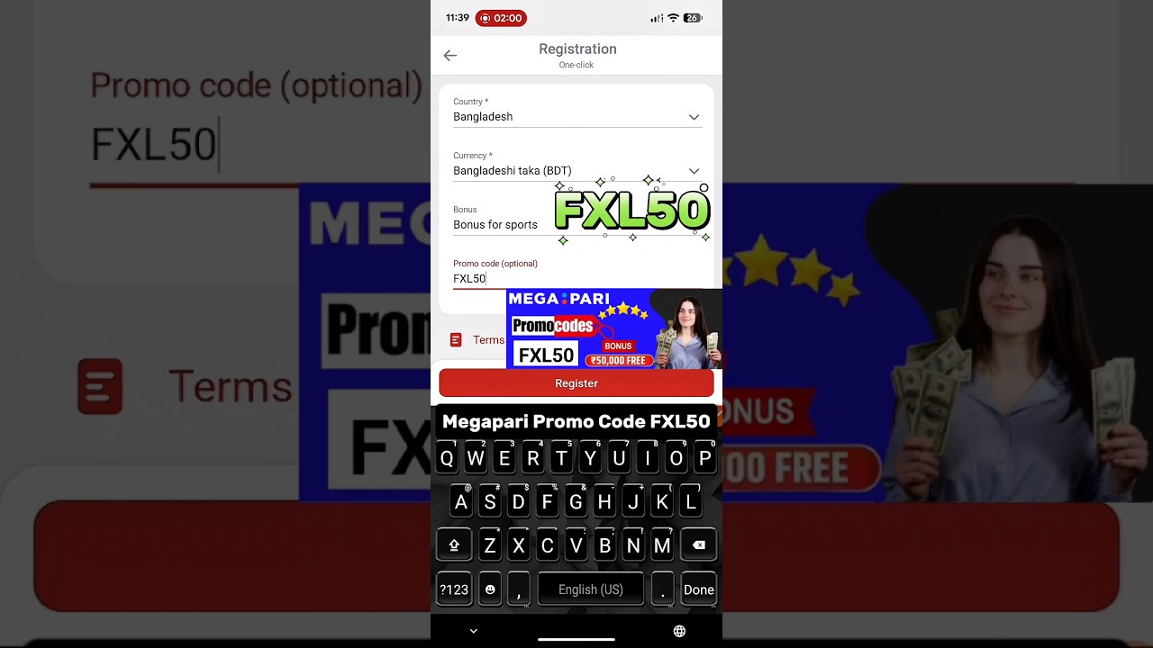 Megapari Promo Code | Use FXL50 For 130% Registration Bonus 💰 #football #megaparipromocode
