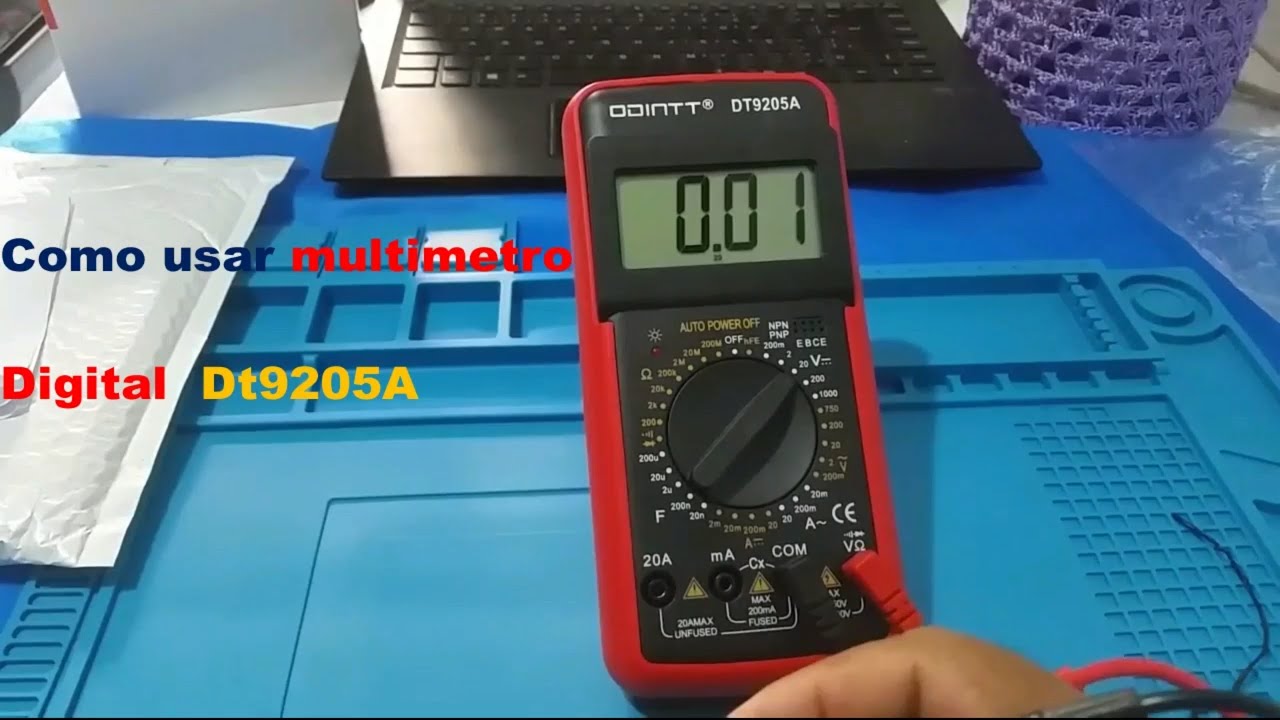 Como usar o multímetro DT-9205 A.