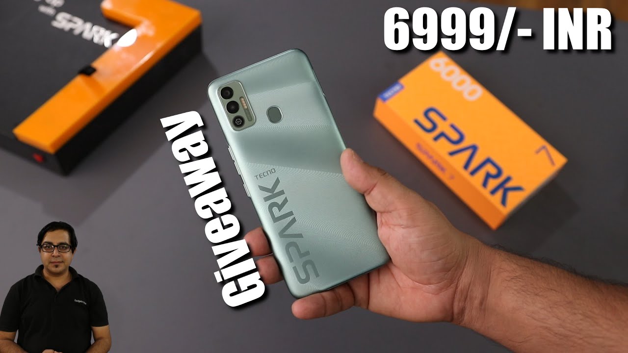 Best Budget SmartPhone @ 6999/- INR I Giveaway I Tecno Spark 7 Unboxing & Battery Drain Test