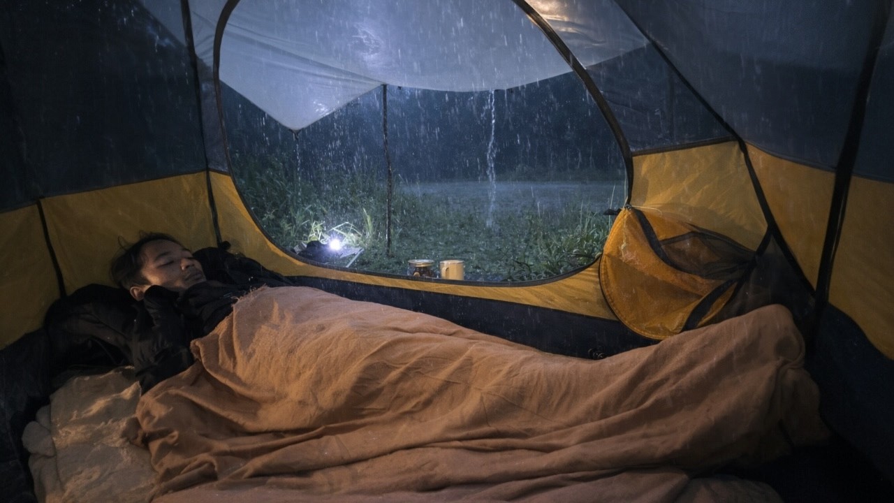 Cozy Time Inside the Tent During Heavy Rain - Camping in Heavy Rain