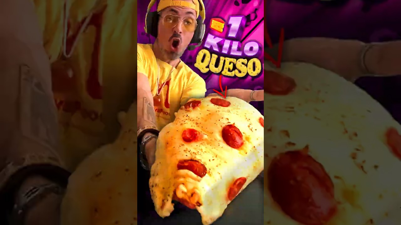 🍕 PORCI&Oacute;N de PIZZA con 1 KILO EXACTO de QUESO! 🧀 #SHORTS