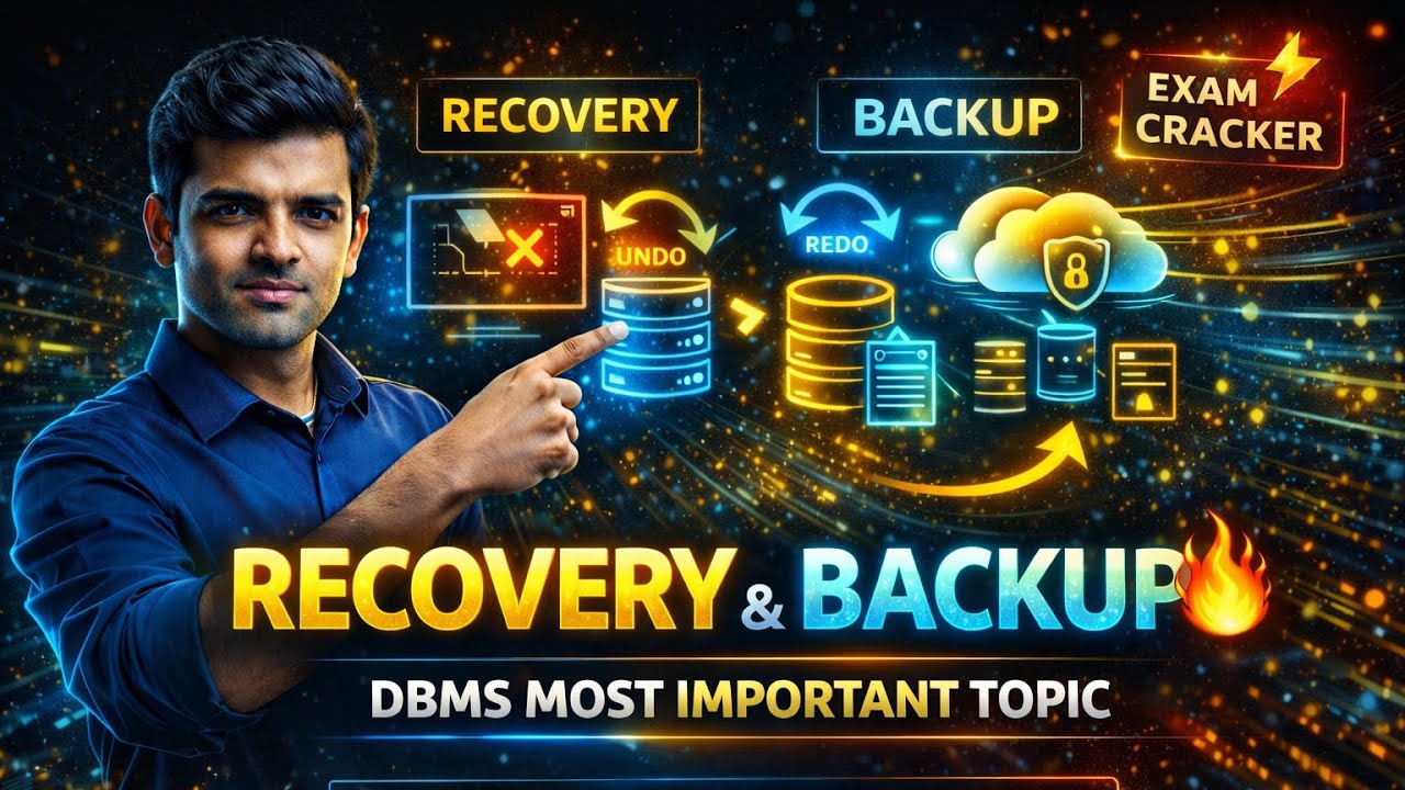 DBMS Recovery & Backup Explained in Hindi | Types, Techniques | Exam Oriented