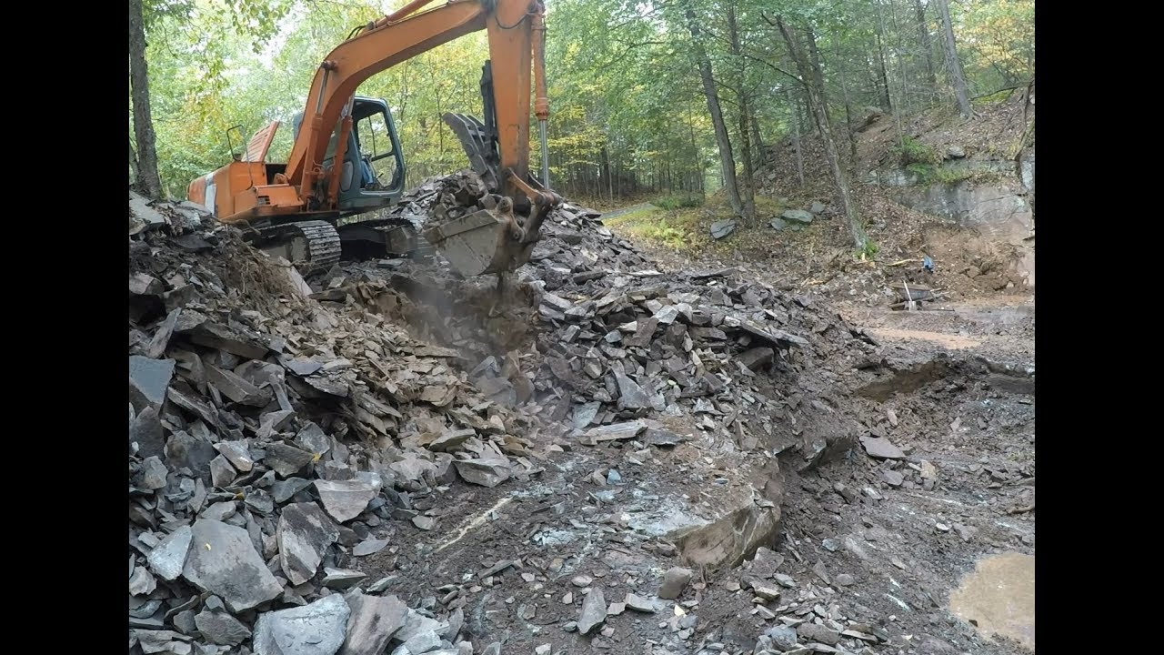 Digging out a quarry