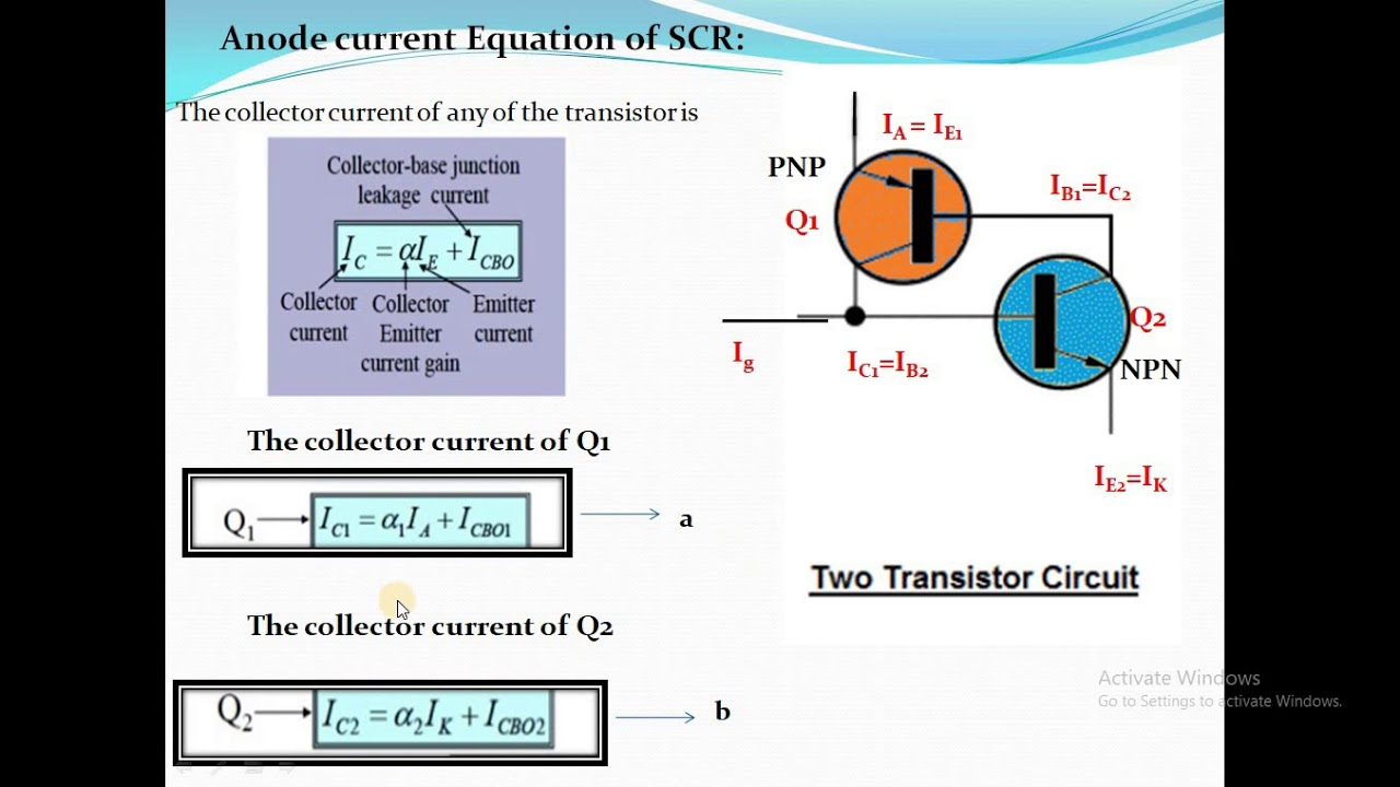 Two Transistor Analogy of SCR