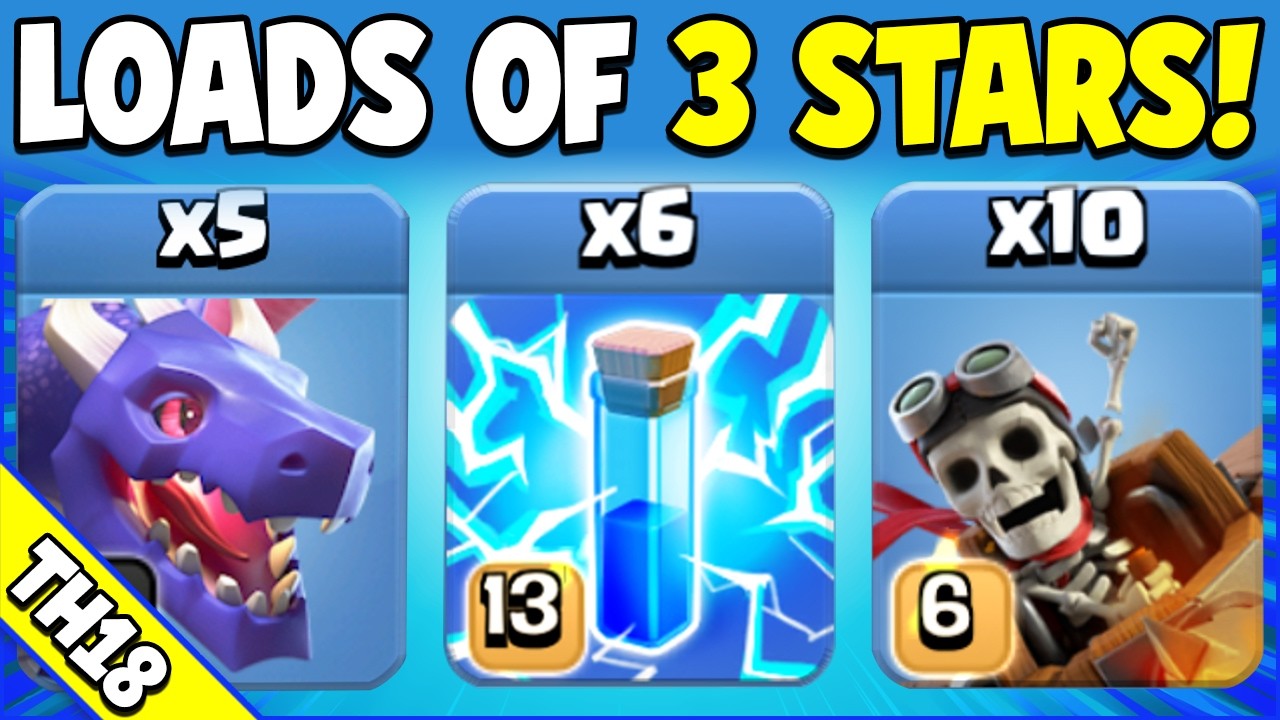 Loads of 3 Stars in Legend League 2 with this EASY TH18 Attack Strategy! (Clash of Clans)