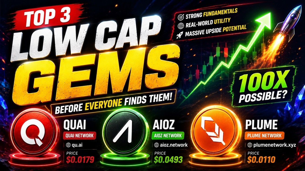 Top 3 Low Cap Crypto Gems to Buy Before They Explode (2026)
