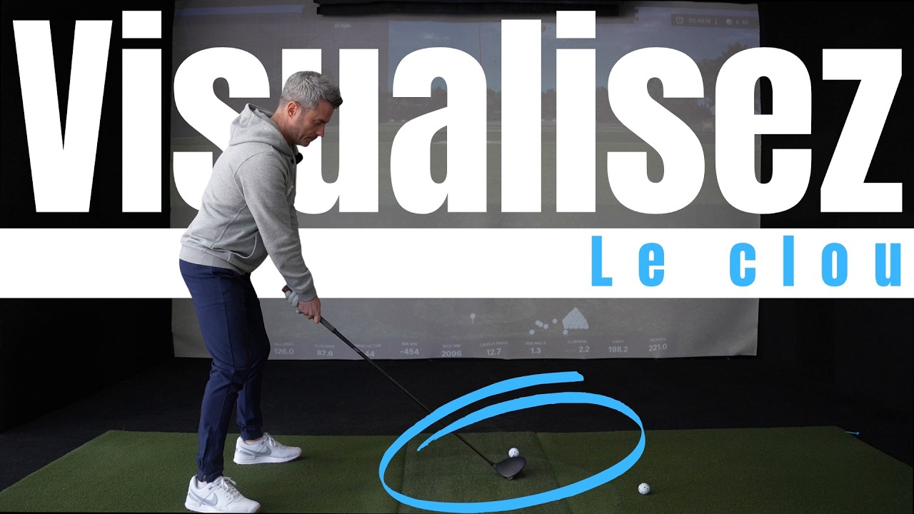 Le driver au golf! Visualisez le clou!!