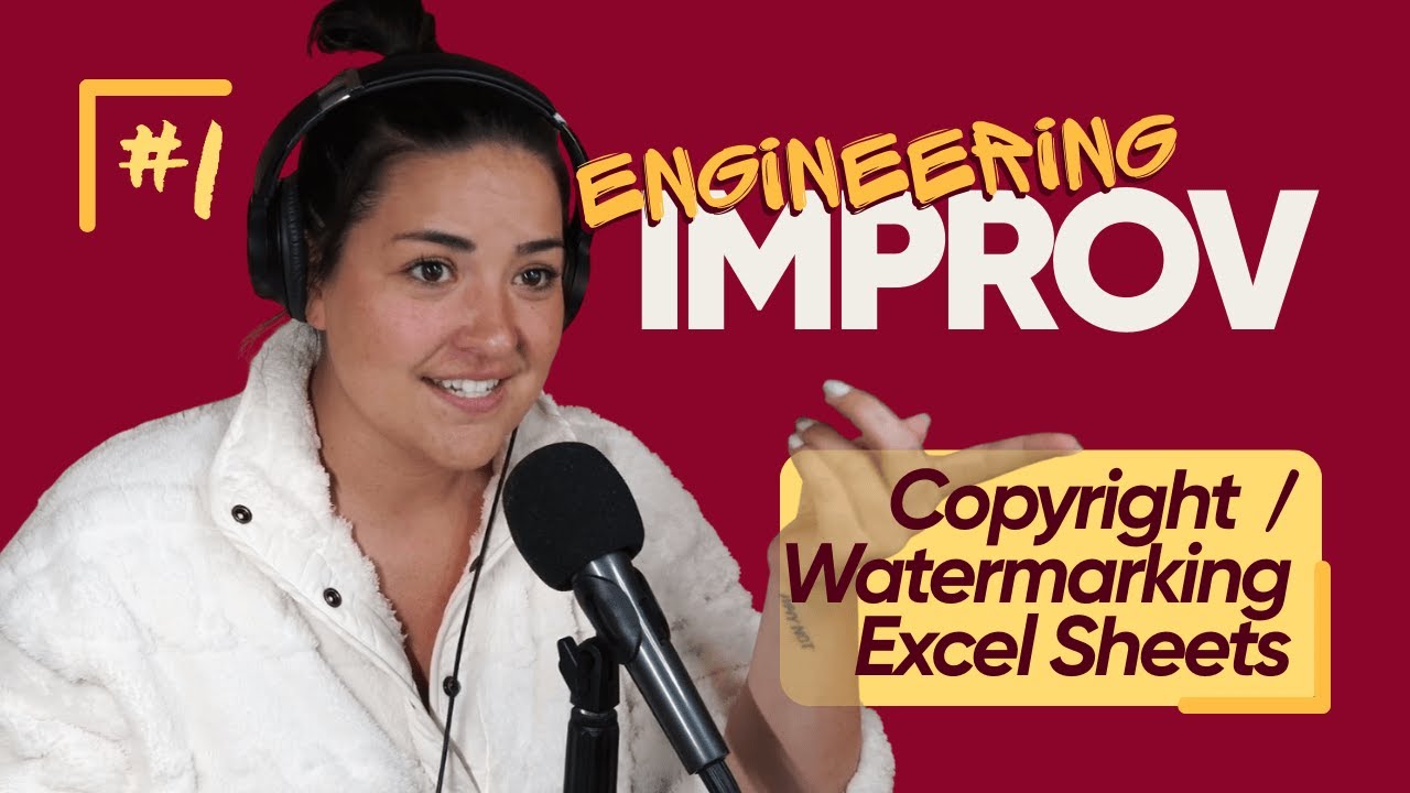 #1 - How to copyright / watermark your excel sheets - #EngineeringImprov