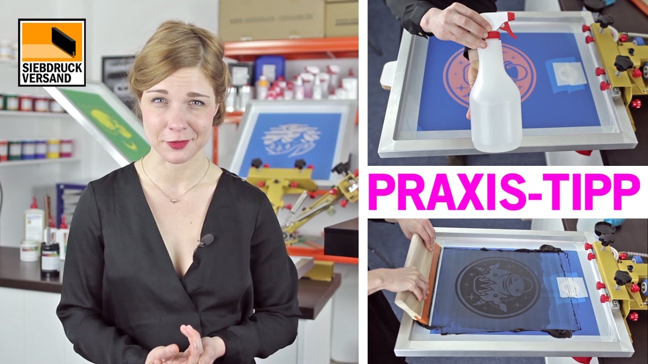 Praxis-Tipp f&uuml;r Siebdruck mit wasserbasierter Siebdruckfarbe