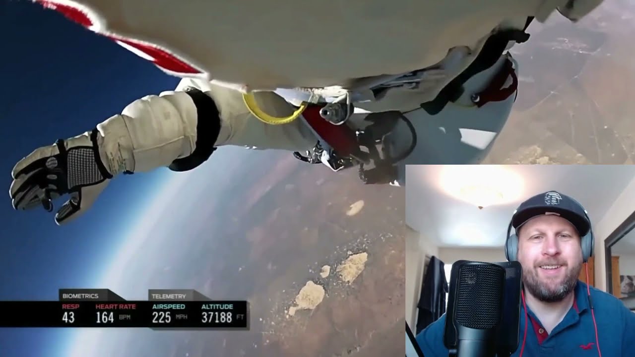 ENGLISHMAN REACTS TO - RED BULL STRATOS RECORD BREAKING SPACE JUMP