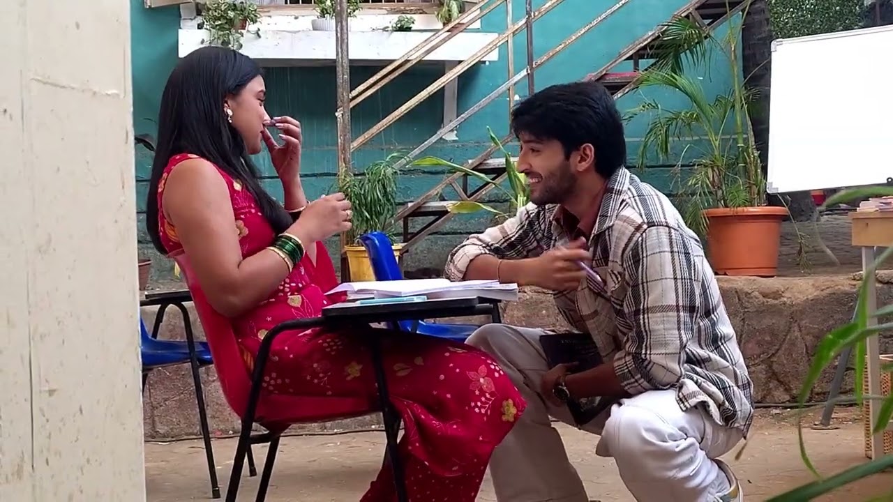 #Anvita ki coching with teacher virat#itti si khushi#ofscreen#behindthescen#btsmeking#sabtv#love#