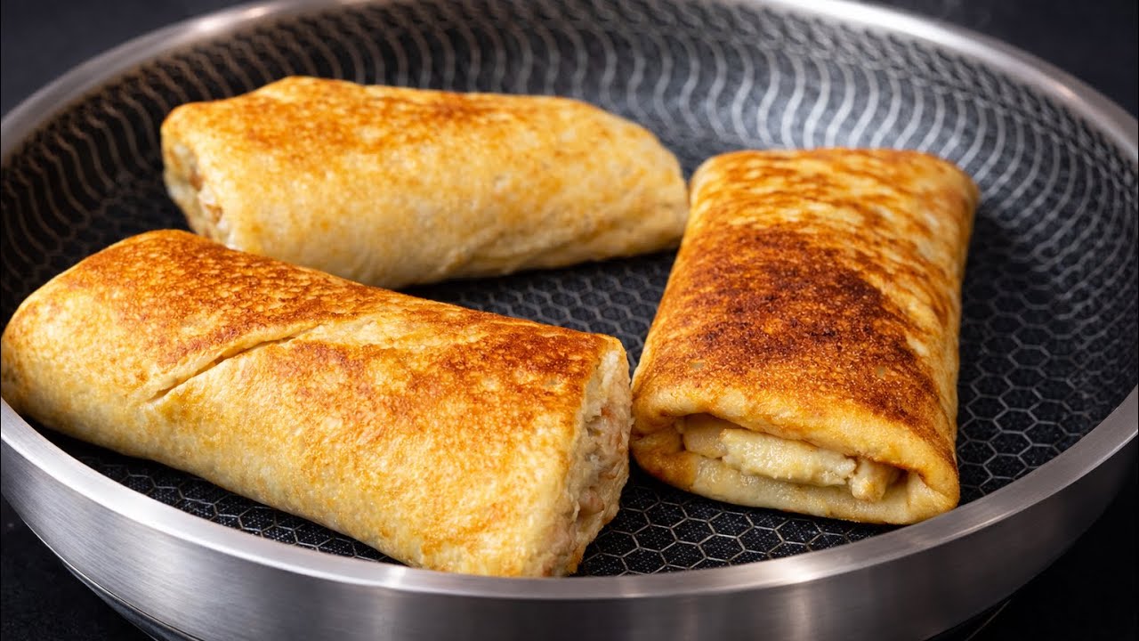 Einfach Teig und Füllung vermischen! Diese Pfannkuchen werden jeden im Nu beeindrucken!