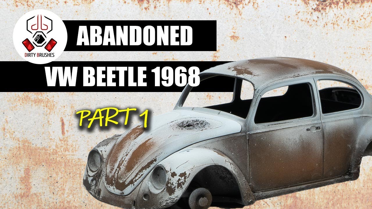 Painting an abandoned VW Beetle 1968 - Revell 1/24