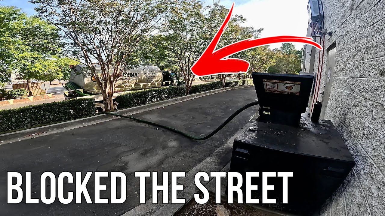 i had to BLOCK THE STREET to COLLECT 150 GALLONS of oil...