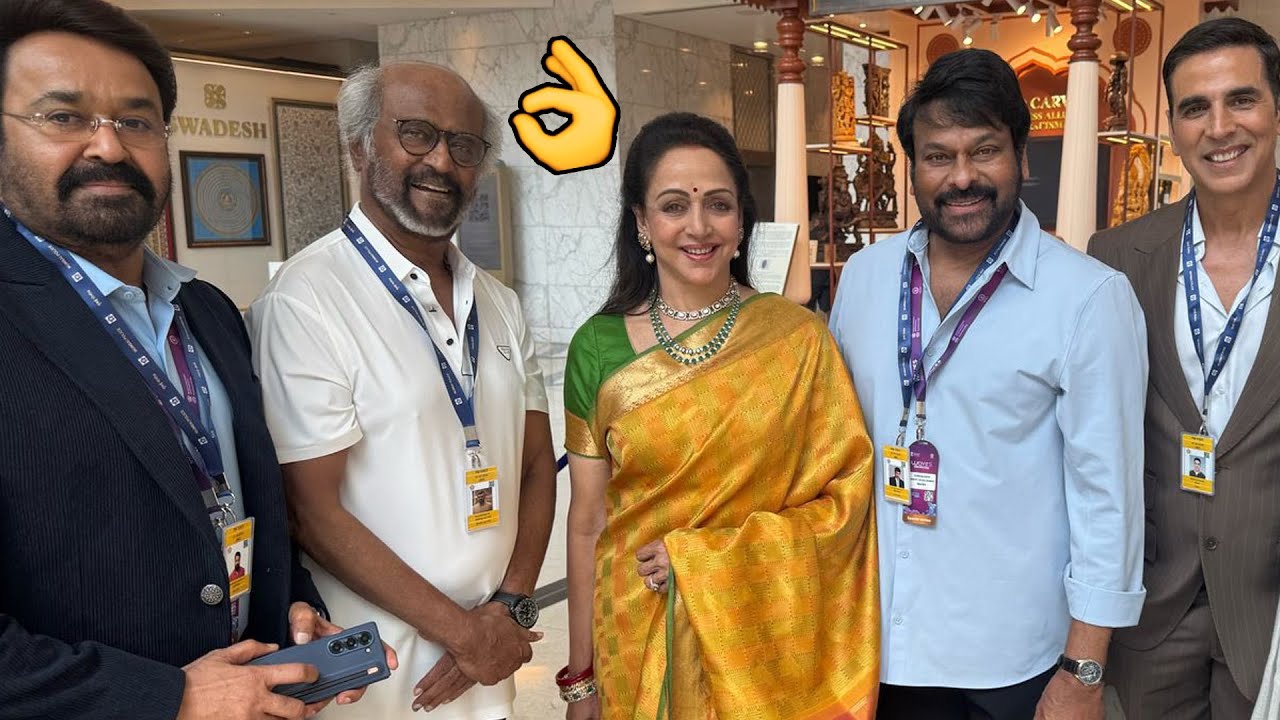 Chiranjeevi, Rajinikanth, Amir Khan, Hema Malini, Akshay Kumar, Mohan Lal at WAVES Summit 2025
