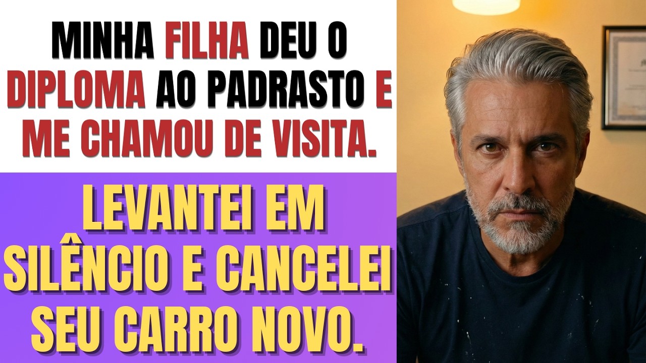 MINHA FILHA DEU O CRÉDITO DO DIPLOMA AO PADRASTO E ME CHAMOU DE VISITA. CANCELEI SEU CARRO NOVO.