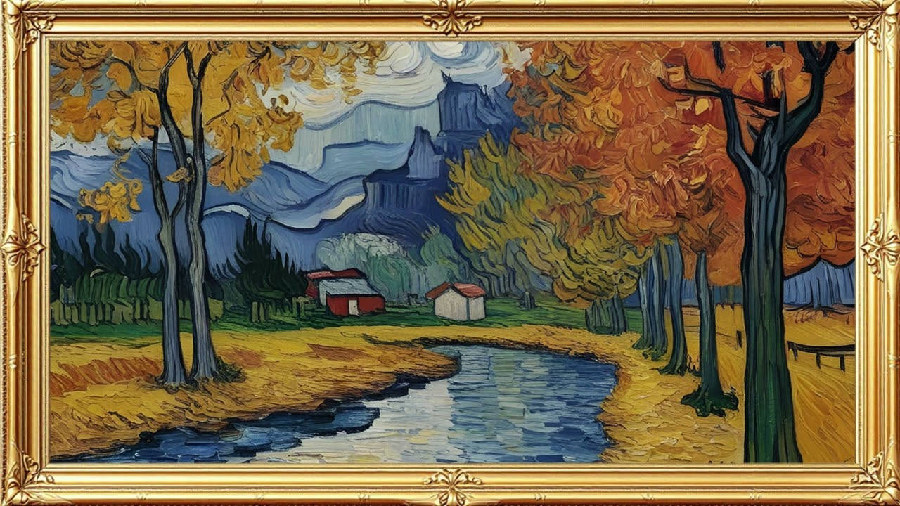2 HOURS VAN GOGH TV ART: VAN GOGH'S INSPIRATION FRAMED ART SCREENSAVER PAINTING FREE HOME DECOR