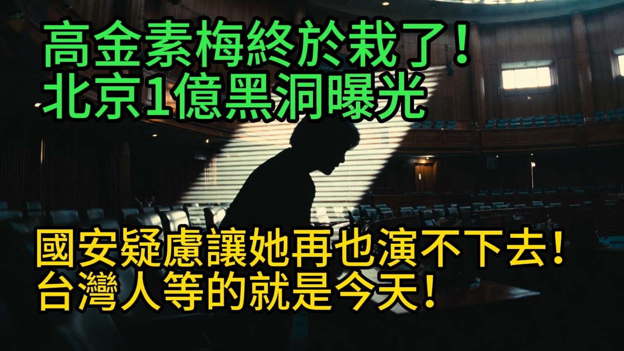 高金素梅終於栽了！北京1億黑洞曝光，國安疑慮讓她再也演不下去！台灣人等的就是今天！