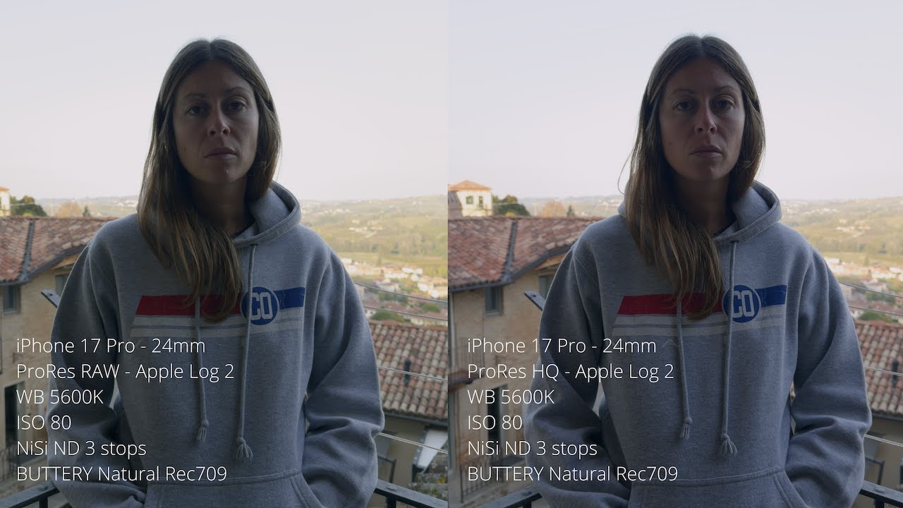 iPhone 17 Pro ProRes RAW — это просто безумие! против ProRes и против h265