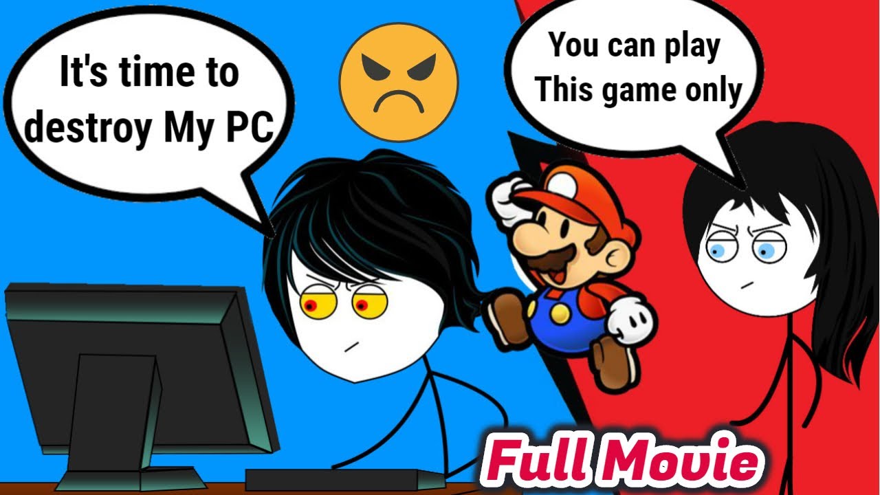 When a gamer is Forced to play (Unfair Mario) a hard game Full Movie
