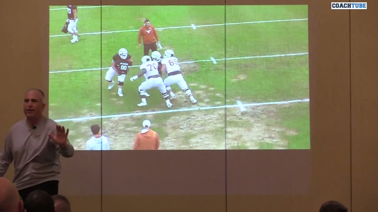 Texas OC/OL coach Kyle Flood - Tram (Tackle/TE) Gap Scheme combo