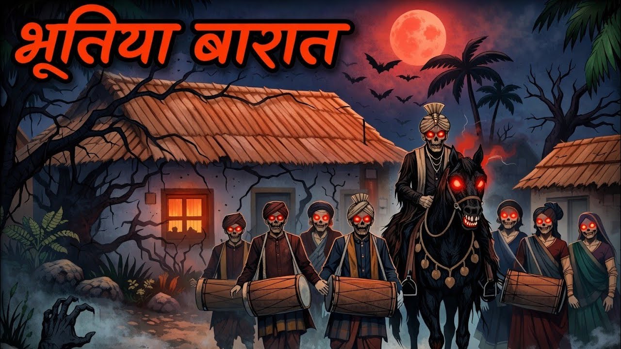 गांव में भूतिया बारात - रात 10 बजे। PART-2। भूतिया झूला, hindi horrorstory@ZorvixToon.H 