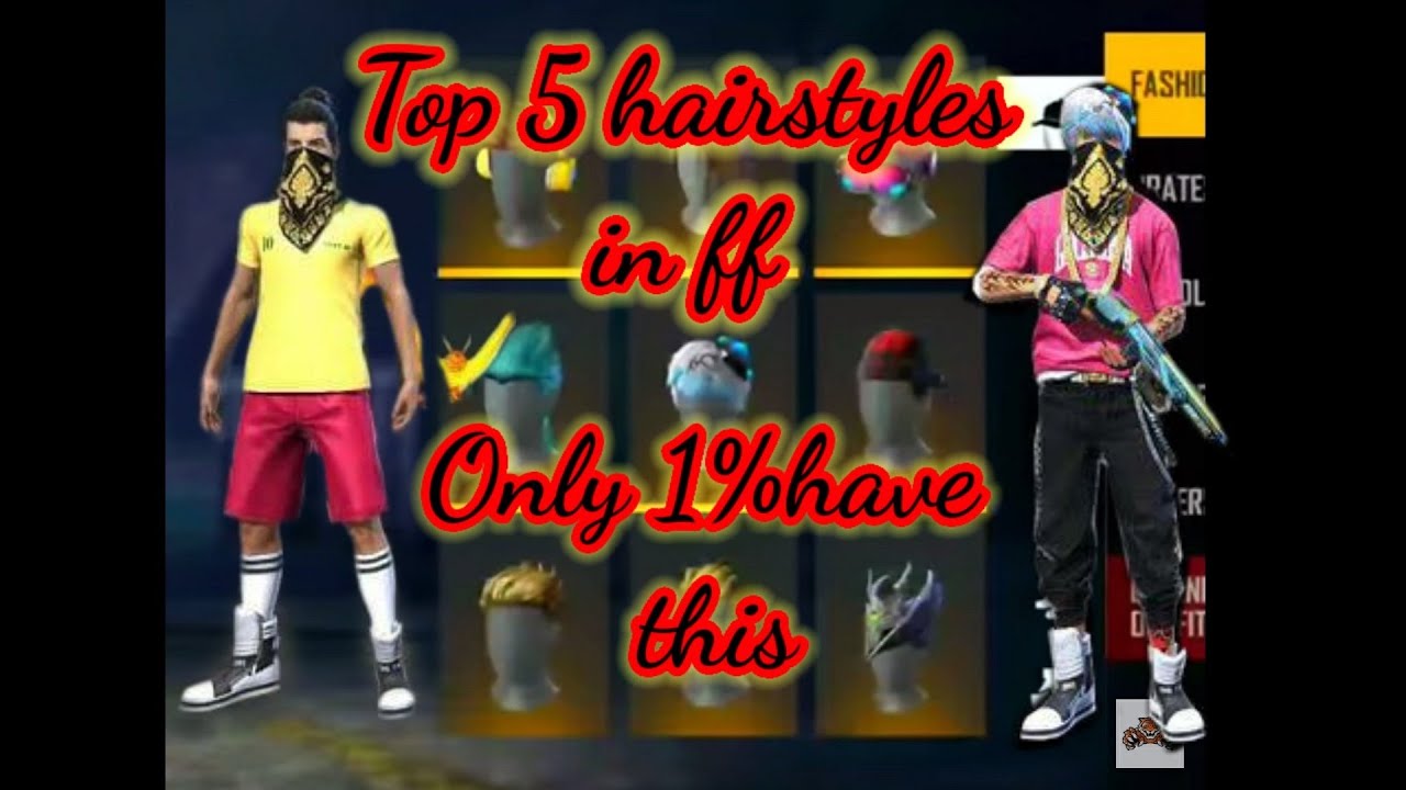 Top 5 amazing and rare hairstyles in garena free fire #sksabir#style