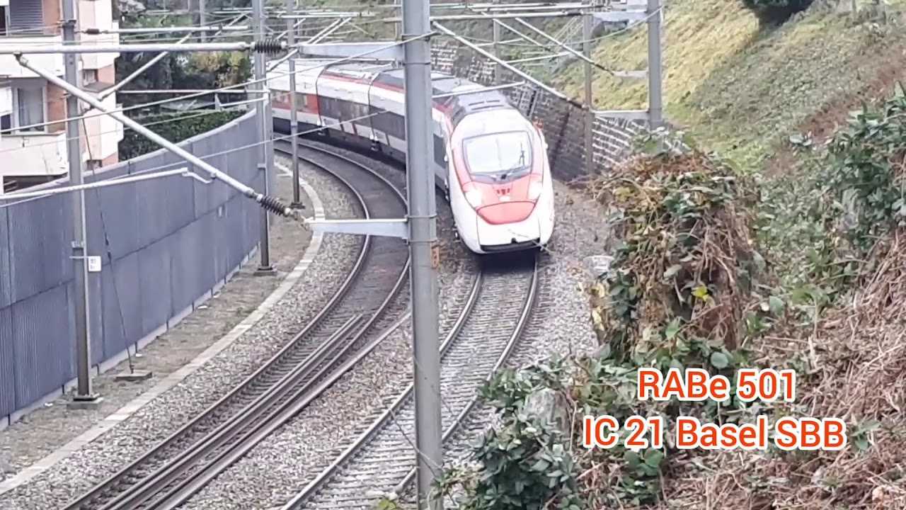 Treni a Sud della stazione di Lugano