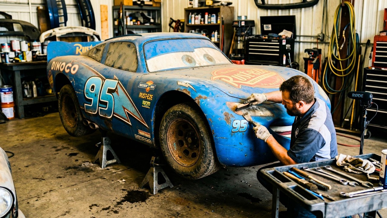 ASMR Car Restoration | Lightning McQueen (Back to Life) Full Rebuild From Forgotten Racer