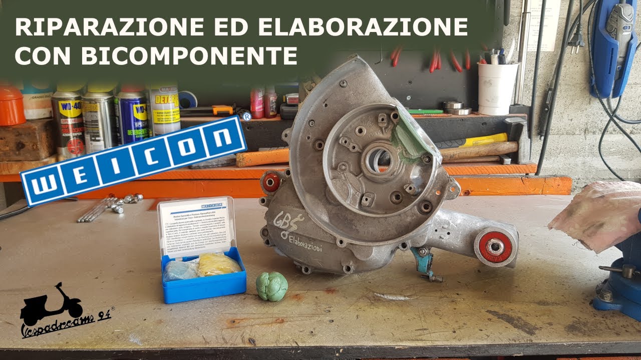 Riparazione ed elaborazione carter Vespa con bicomponente🔧