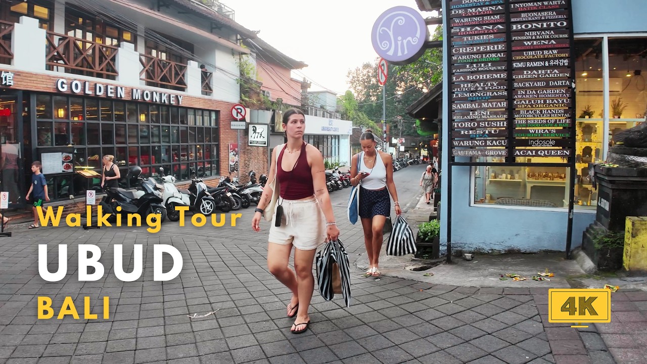 UBUD, Bali 4K Peaceful Town Vibes Walk🌿| Busy Karna St. & Romantic Goutama Street Walking Tour 2026