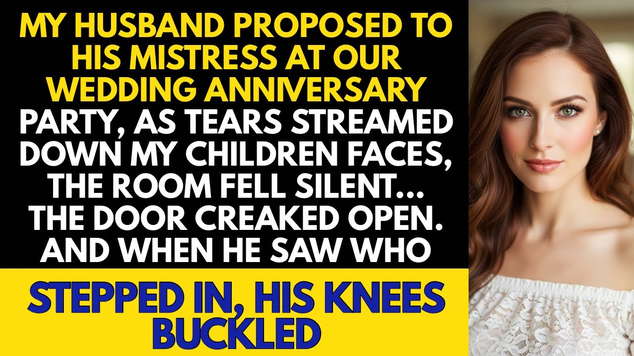My Husband Proposed to His Mistress at Our Wedding Anniversary  He Went Pale When The Door Opened…