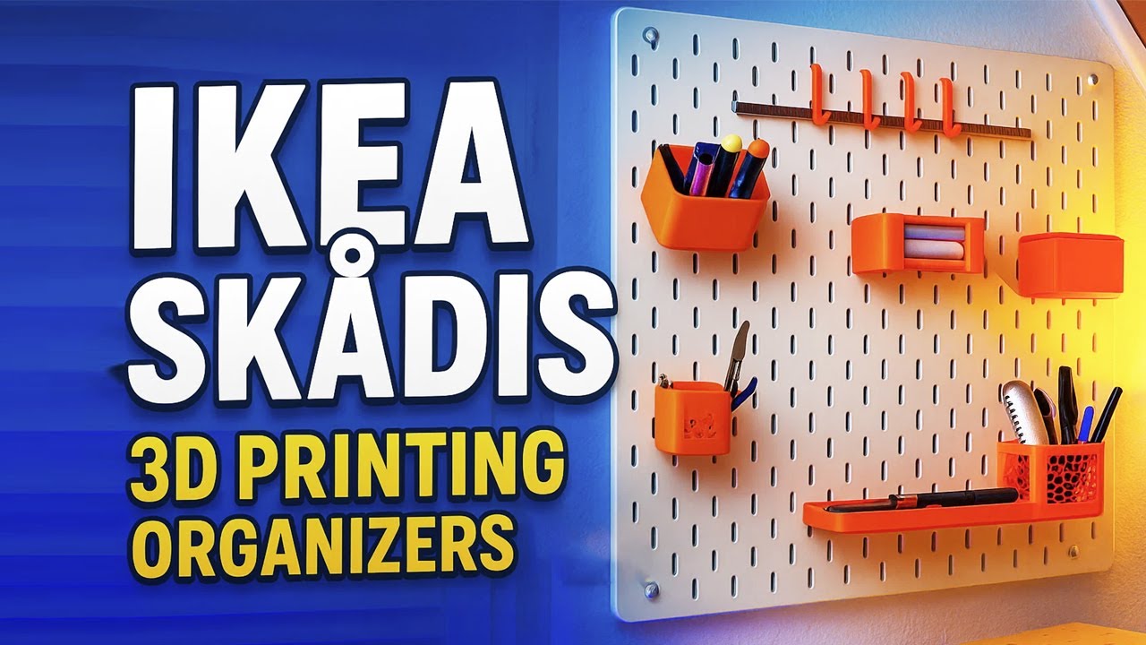 The Ultimate IKEA Skadis Upgrade Part 2: More 3D Printed Organizers!