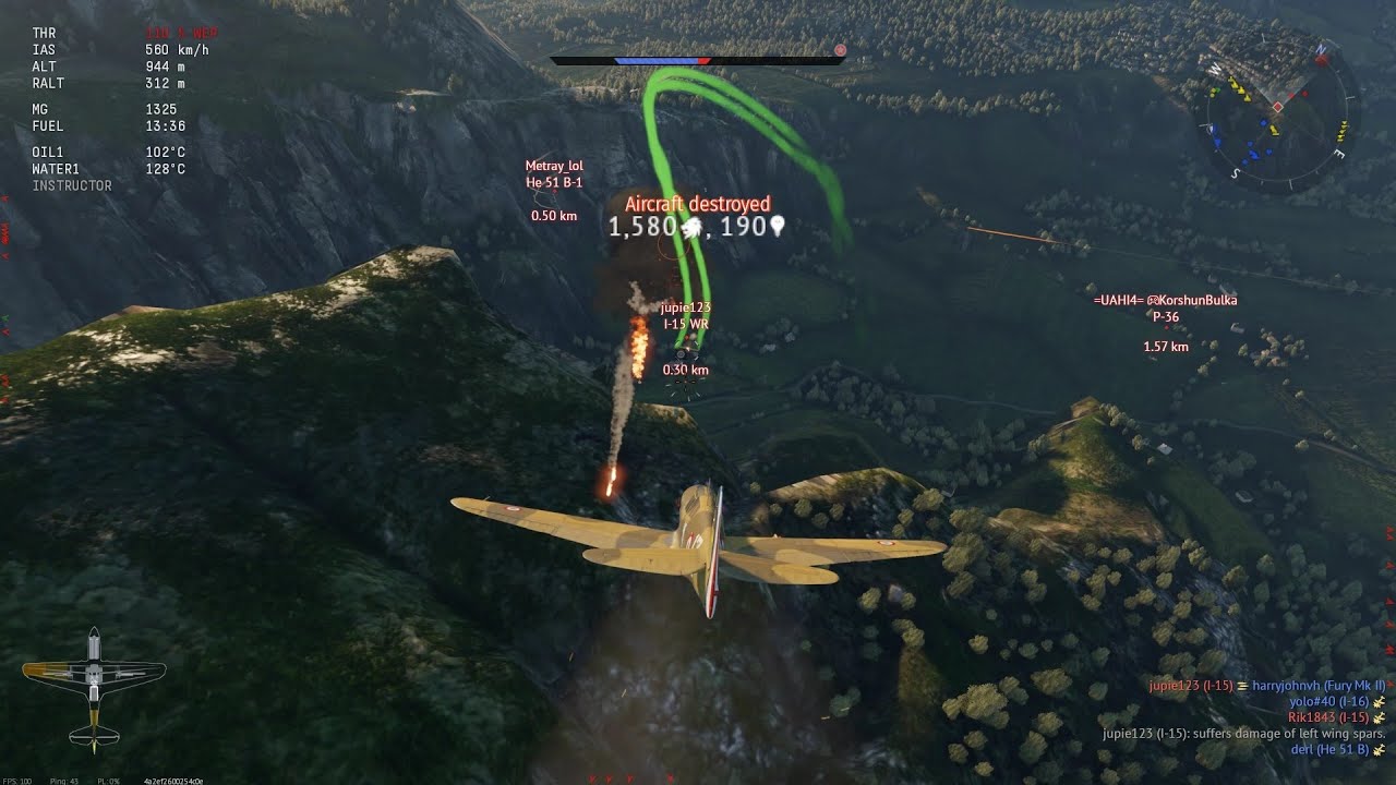 War Thunder; P-40F-5 Lafayette; One of the best low-BR boom & zoom fighters; Air Arcade