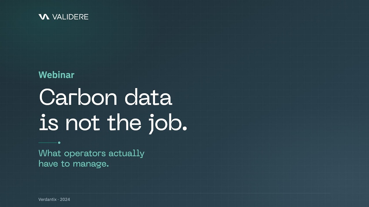 Carbon Data Management in 2024: Insights from Verdantix & Validere