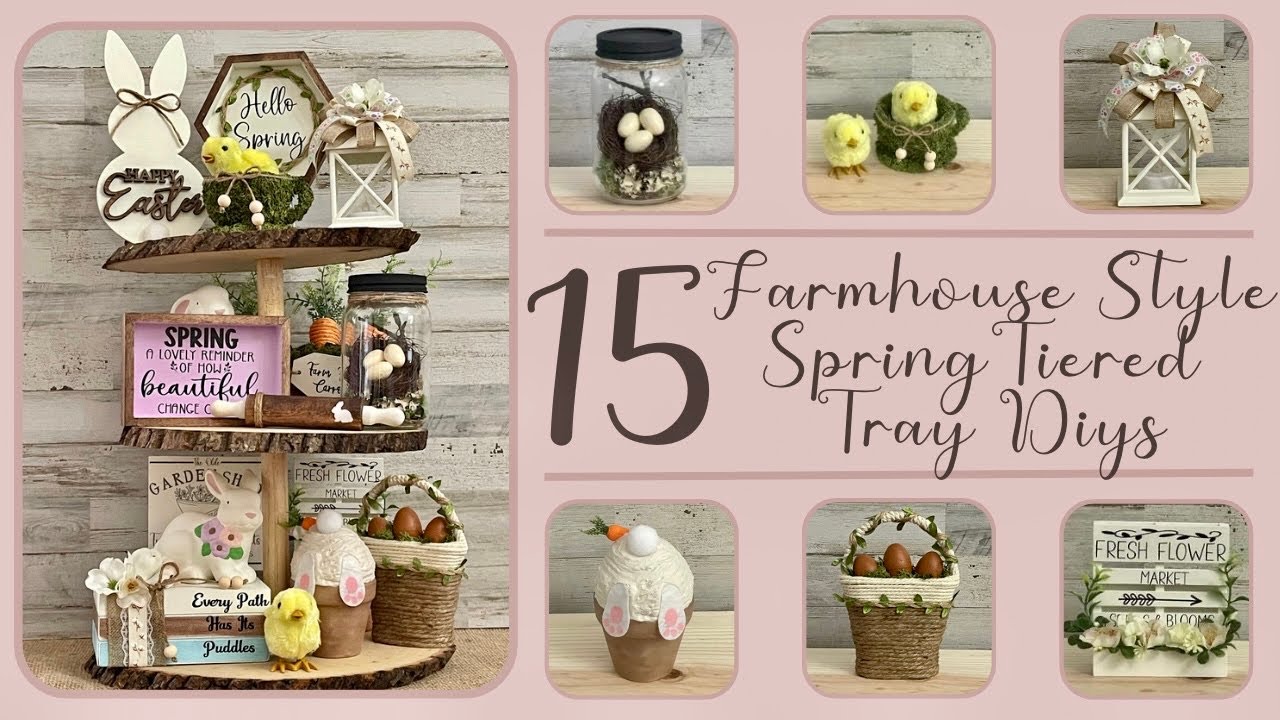 15 Easy Easter Tiered Tray DIYs