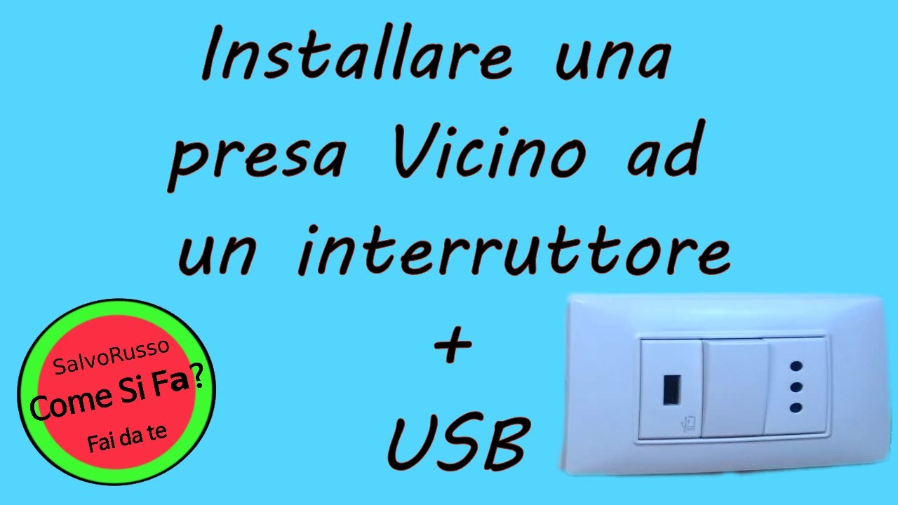 Come si fa ad installare una presa vicino ad un interruttore a muro + presa USB