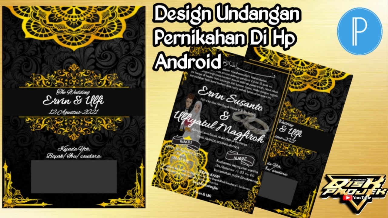 Cara Membuat Undangan Pernikahan Di Hp Android Menggunakan PIXELLAB || By Disk Projeck
